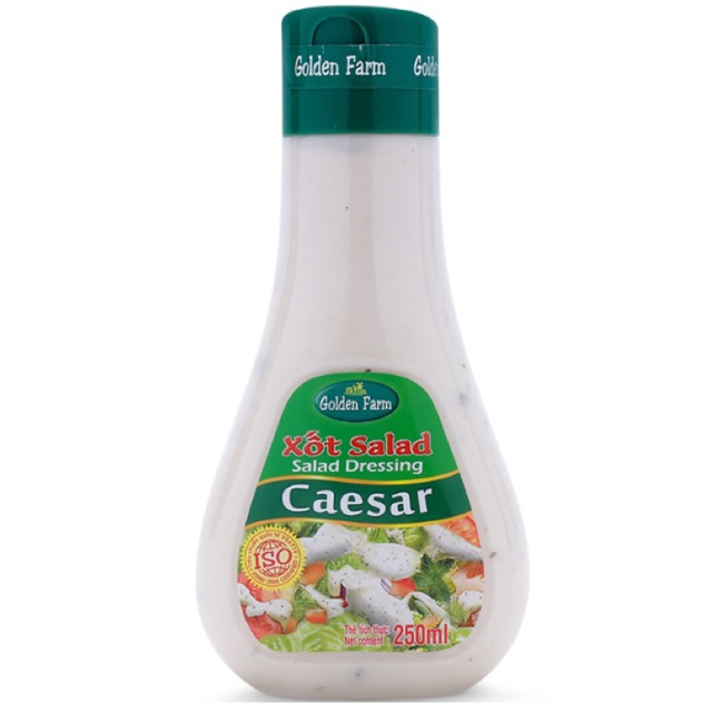 Xốt salad dressing Caesar Godlden Farm chai 250ml
