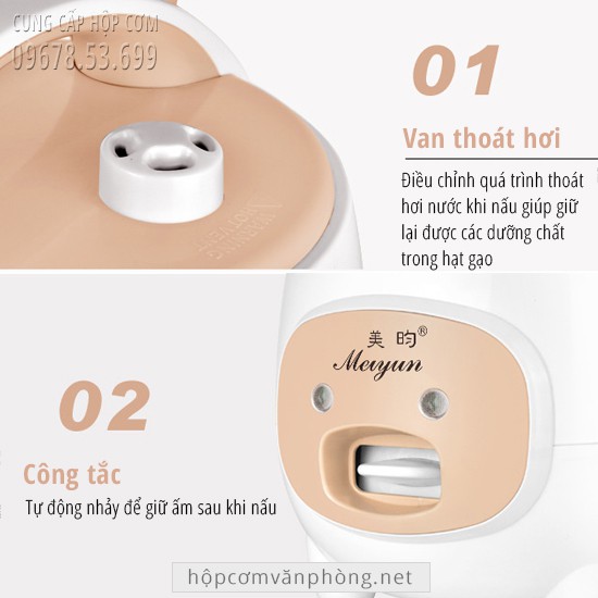 Nồi cơm điện Mini Meiyun đan năng