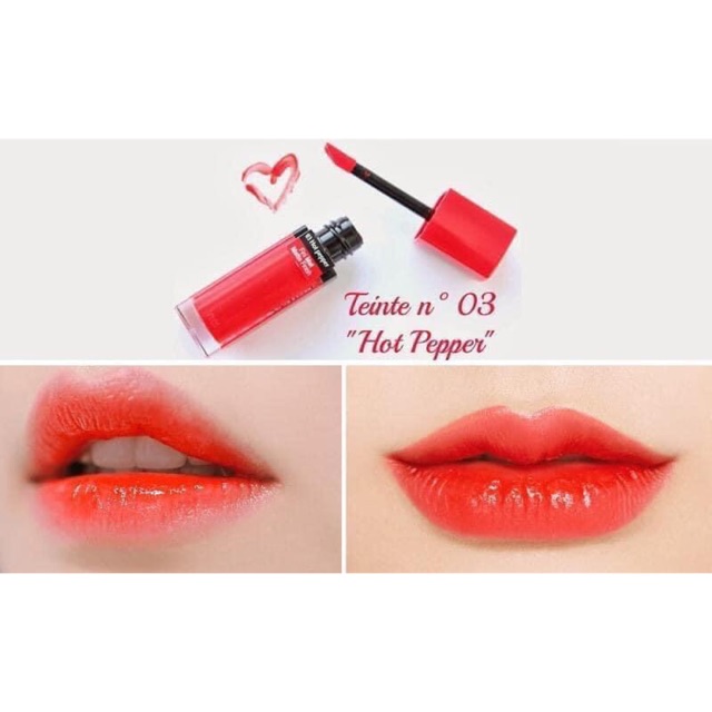 Son Bourjois Velvet màu 03 - Đỏ cam - chính hãng Pháp