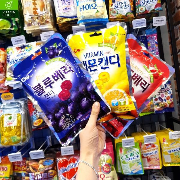 Kẹo Cứng Trái Cây Hàn Quốc Vị Mâm Xôi 100g/gói