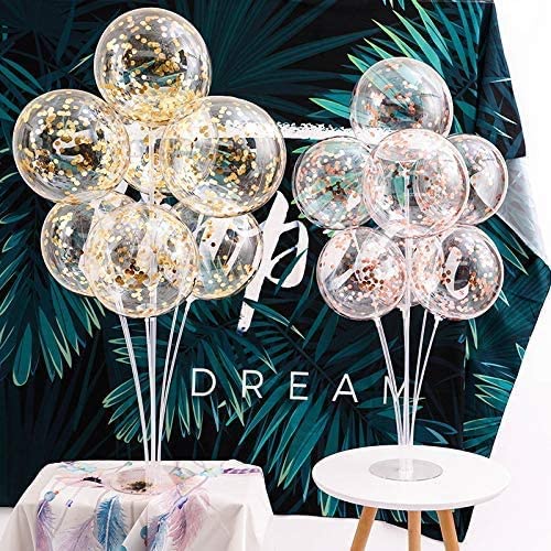 Bộ 4 Giá Đỡ Bong Bóng Màu Trong Suốt Có Thể Tái Sử Dụng Dùng Trang Trí Tiệc Sinh Nhật/Tiệc Cưới