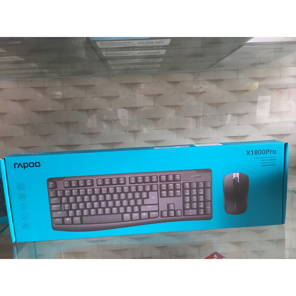 Bộ Bàn Phím Chuột Không Dây Rapoo X1800 Pro Hàng Chính Hãng