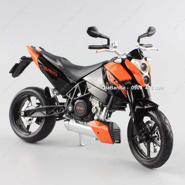 XE MÔ HÌNH TỈ LỆ 1:12 MÔTÔ KTM 690 DUKE - MAISTO - CAM - 8712