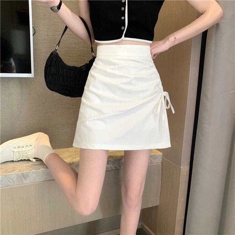 Chân váy chữ A IELGY lưng cao thiết kế không đồng đều thời trang mùa hè mới