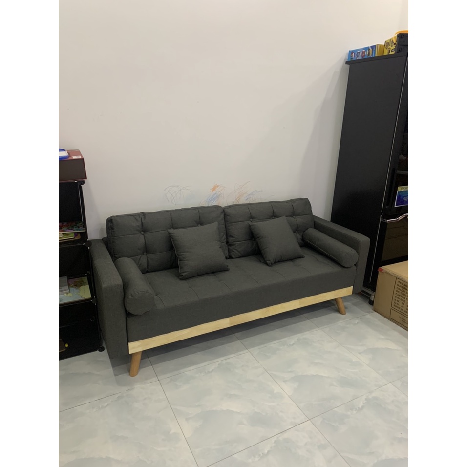 Sofa băng chờ xuất khẩu - sofa cho phòng khách- khung gỗ có tay vịn cao cấp