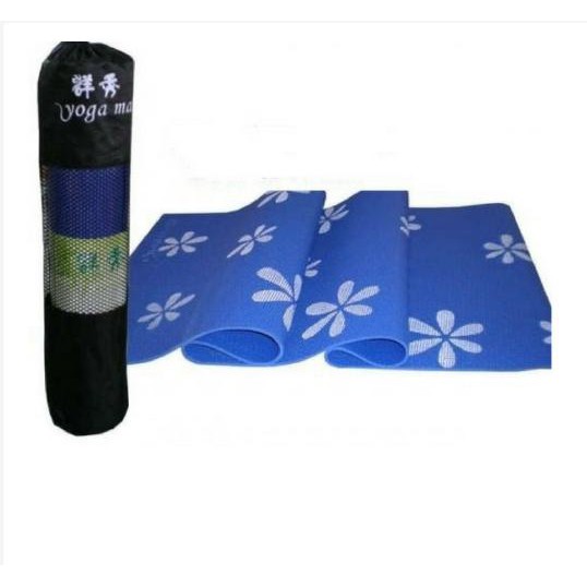 Thảm tập Gym &amp; Yoga có hoa văn kích thước 1m75 x 61cm x 5mm (Có túi đựng kèm)