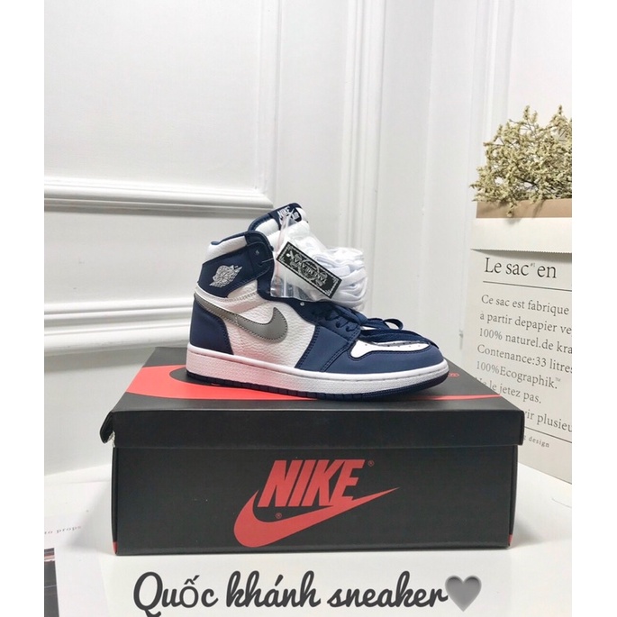 Giày Jordan 1 xanh bạc cao cổ  ❤️free ship❤️. giày thể thao nam nữ sneaker  ,  jd1 xanh 11 | BigBuy360 - bigbuy360.vn