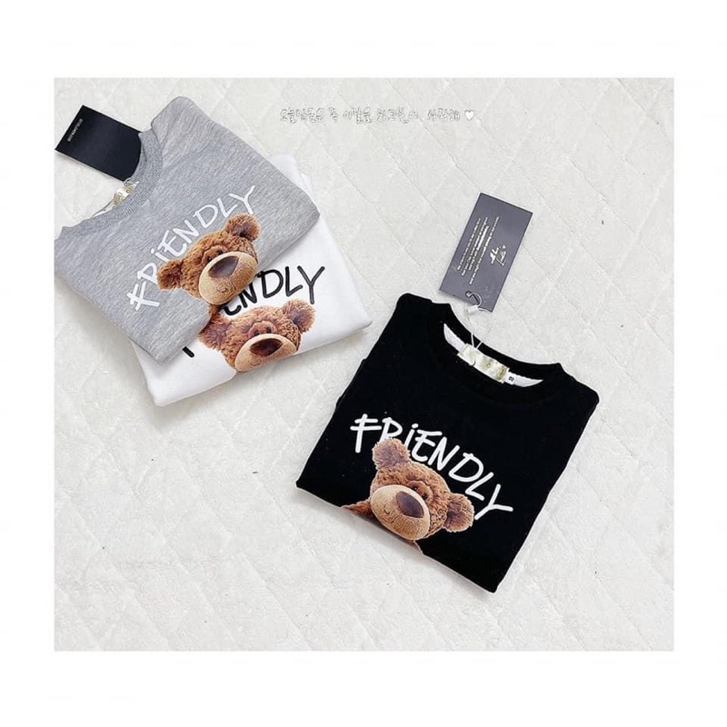 Áo Nỉ Cổ Tròn Cho Bé , Áo Nỉ Teddy 3 Màu - Nhà Cam