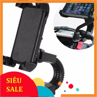 [Kẹp Xe Máy] Giá Kẹp Điện Thoại Xoay 4 Phía Trên Xe Máy Tiện Dụng