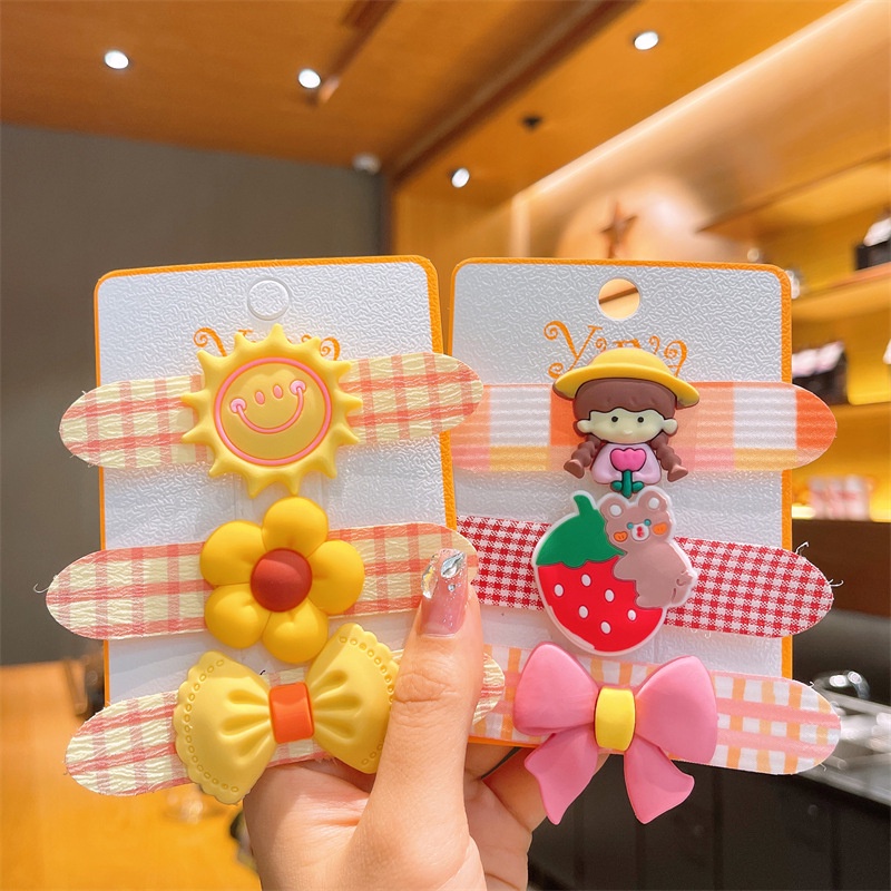 Set 3 Miếng Dán Tóc Cố Định Chống Gãy Rụng, Không Gây Đau Đầu Cho Bé