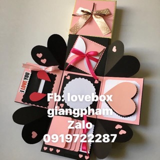 Hộp lovebox hồng xinh xắn