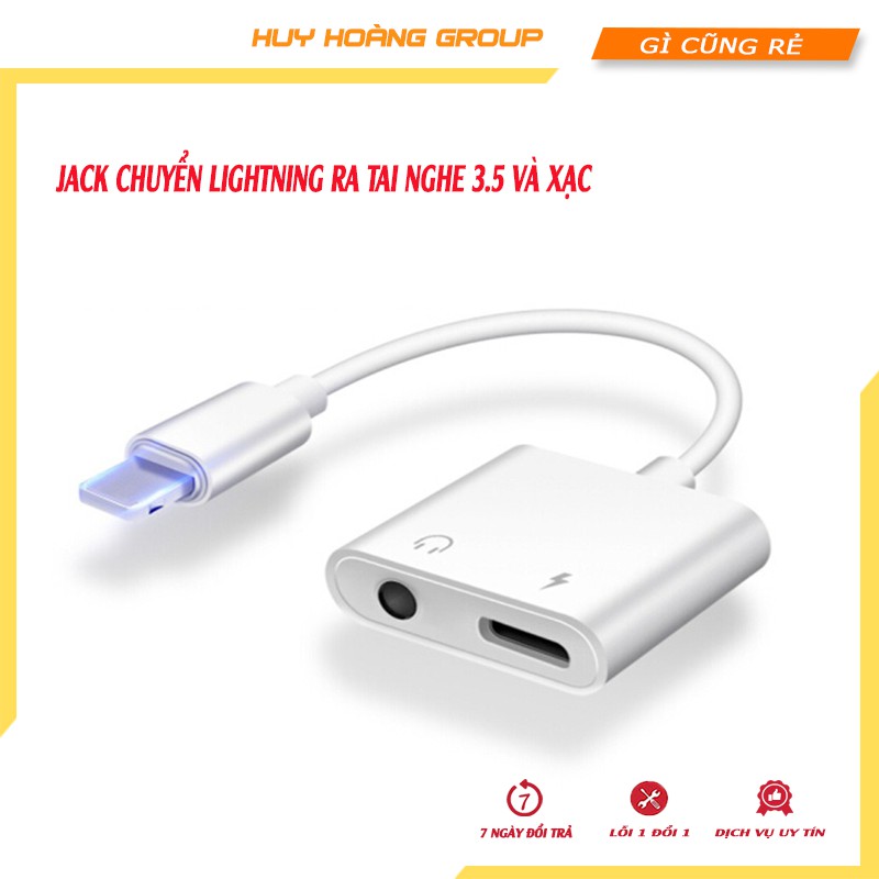 Jack chuyển đổi ra 3.5 ,cáp chuyển đổi IPra tai nghe 3.5 cộng xạc