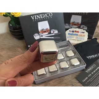 🍸set 8 viên đá inox vinenco + 1 cây gắp có hộp rất đẹp và lịch sự ah.🍷🍸