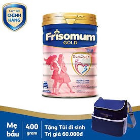Sữa bầu Frisomum Gold hương vani/cam 400g (tặng cốc thủy tinh chia vạch) date 2022