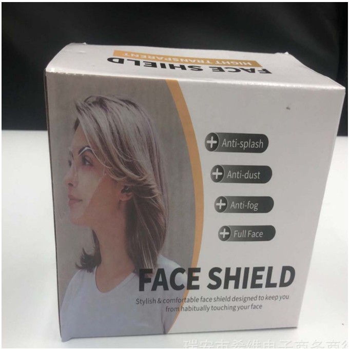 Mắt kính phòng dịch FACE SHIELD chống giọt bắn che hết khuôn mặt , bảo hộ chống bụi gió đi đường [ KHẨU TRANG NHỰA ]