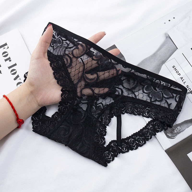 Quần lót cotton phối ren lưới  thoáng khí màu đen gợi cảm  cho nữ- Múp Lingerie | BigBuy360 - bigbuy360.vn