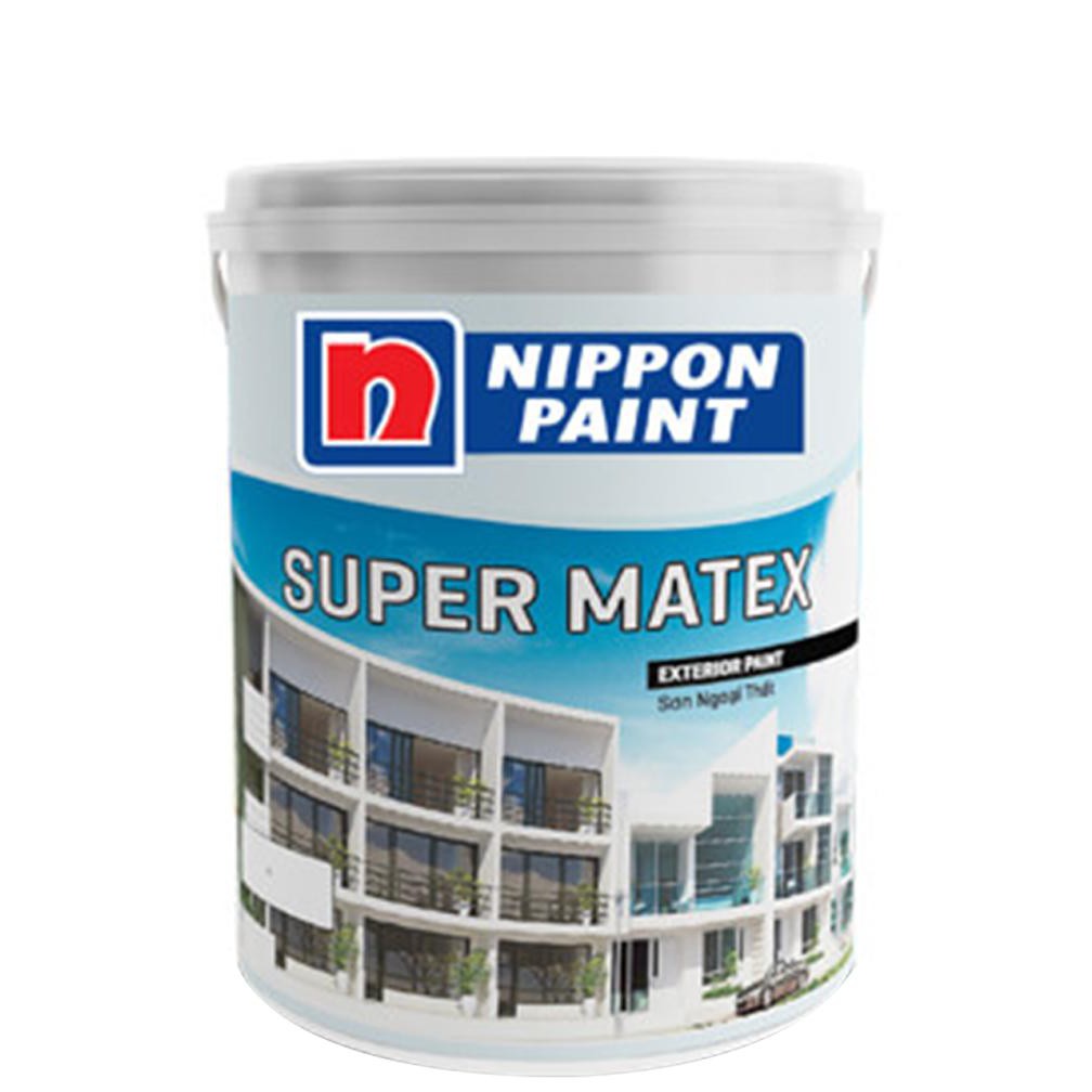 Sơn ngoại thất Nippon Supper Matex -Chính hãng - Màu trắng - Thùng 5L.Chống rêu mốc. Độ phủ cao dễ sử dụng