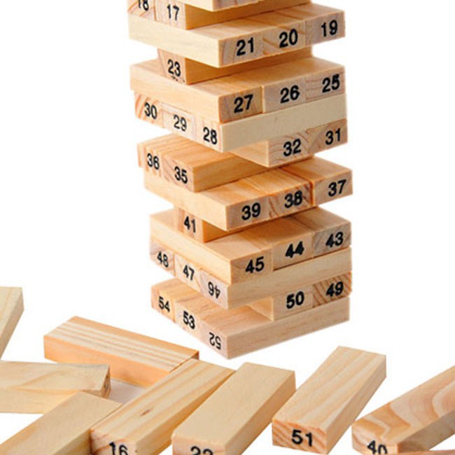 Trò chơi rút gỗ 54 thanh kèm 4 xúc xắc 0079843 NGUYỄN TRANG STORE