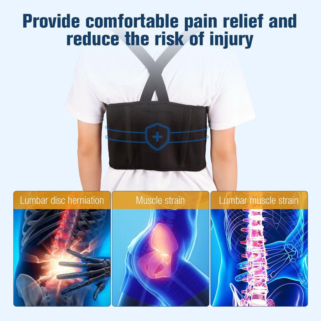 Đai Đeo Hỗ Trợ Nâng Đỡ Thắt Lưng Chăm Sóc Sức Khỏe Màu Đen