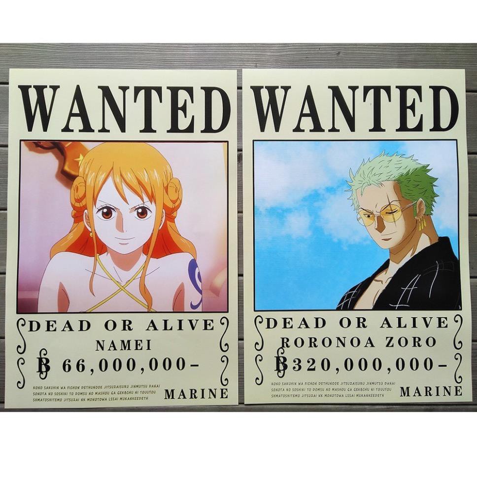 Poster Truy Nã Team Mũ Rơm Onepiece - bìa cứng kẹp sách A5 đẹp chất