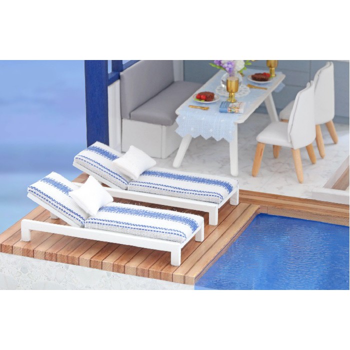 Mô hình nhà búp bê tự làm DIY Doll House Miniature Time Apartment CUTEROOM có mica, cót nhạc keo
