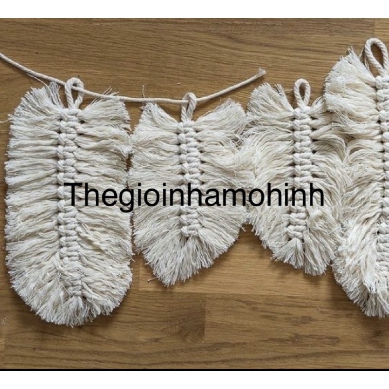 [rẻ nhất shopee]Chiếc lá macrame tự decor trang trí đủ size đủ màu, macrame, vintage, trang trí quán cà phê, decor