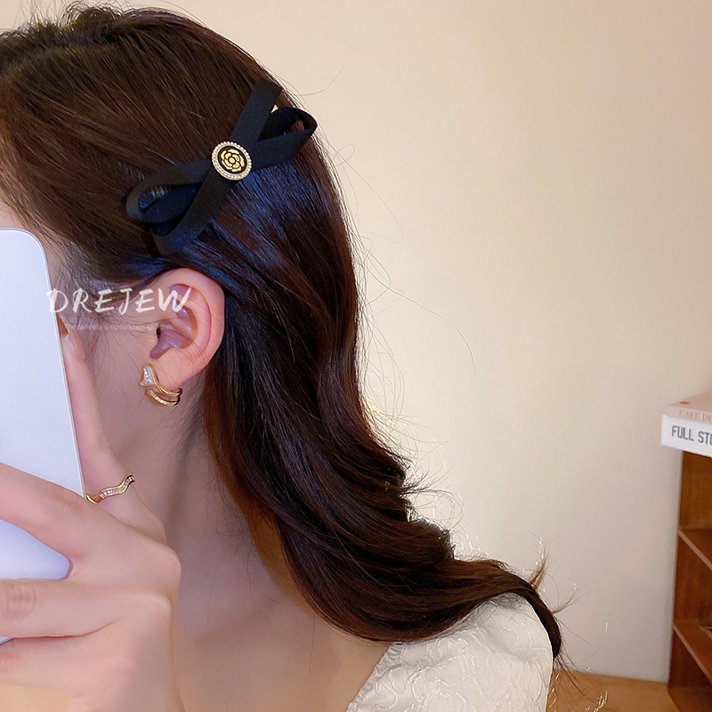 DREJEW Kẹp Tóc Hình Nơ / Ngôi Sao / Hoa Đính Ngọc Trai Kiểu Pháp Thanh Lịch