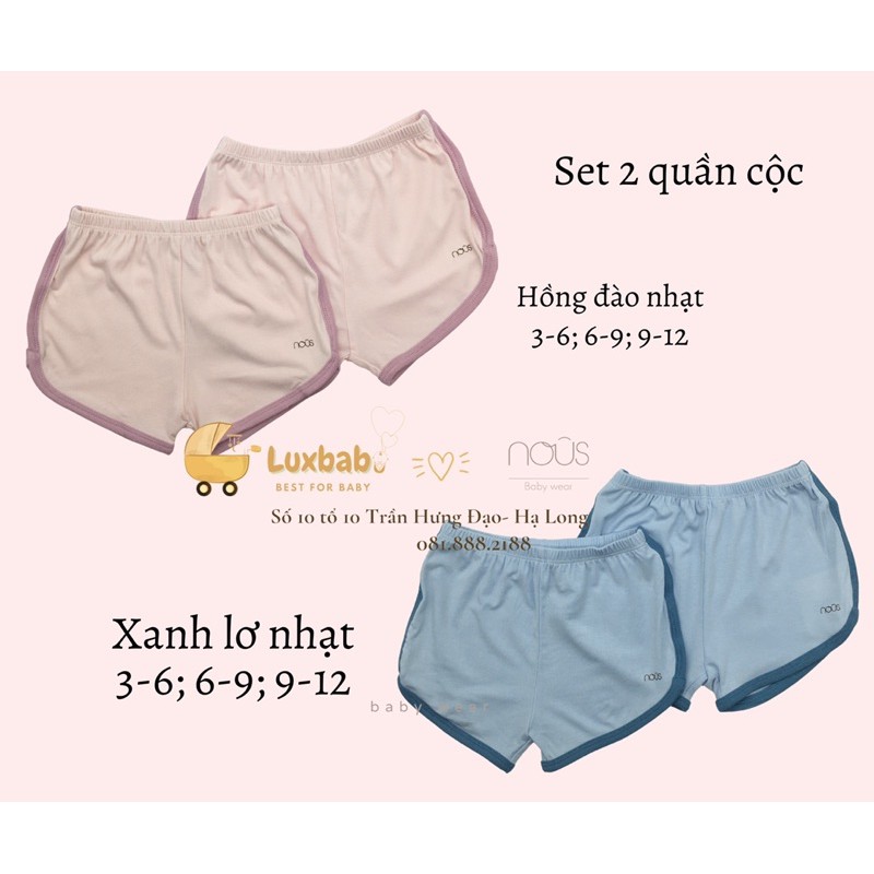 Nous chính hãng- Set 2 quần cộc
