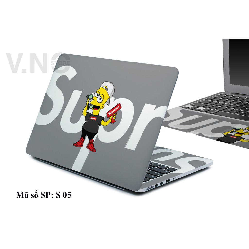 Skin dán laptop Supreme - Simpson 2 V.NO Skin cao cấp các dòng máy dell/acer/asus/lenovo/hp