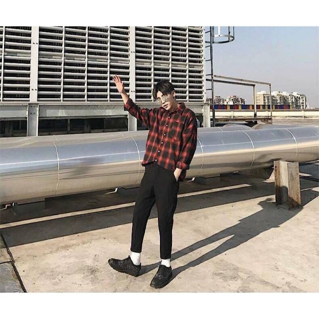Sơmi CARO unisex - M,L,XL - Nam, nữ đều mặc ok -♡ HÀNG CÓ SẴN