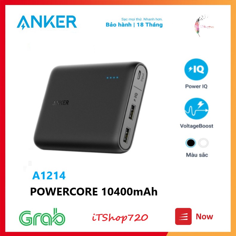 Pin Sạc Dự Phòng ANKER PowerCore 10400mAh A1214 - Hàng Chính Hãng