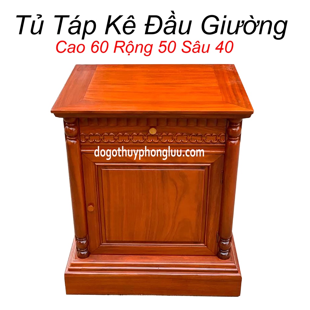 Tủ gỗ kê đầu giường trang trí gian phòng tiện ích gỗ gõ