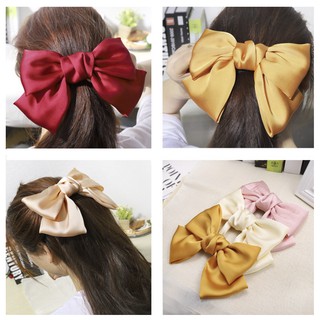 Nơ lụa satin cao cấp kẹp tóc HOT TREND
