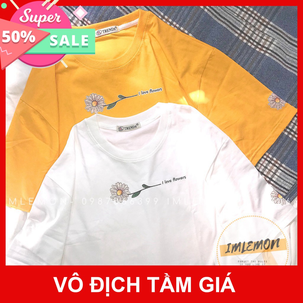 Áo Thun 4D Tay Lỡ Oversize In Họa Tiết FLOWER Hoa Cúc UNISEX | BigBuy360 - bigbuy360.vn