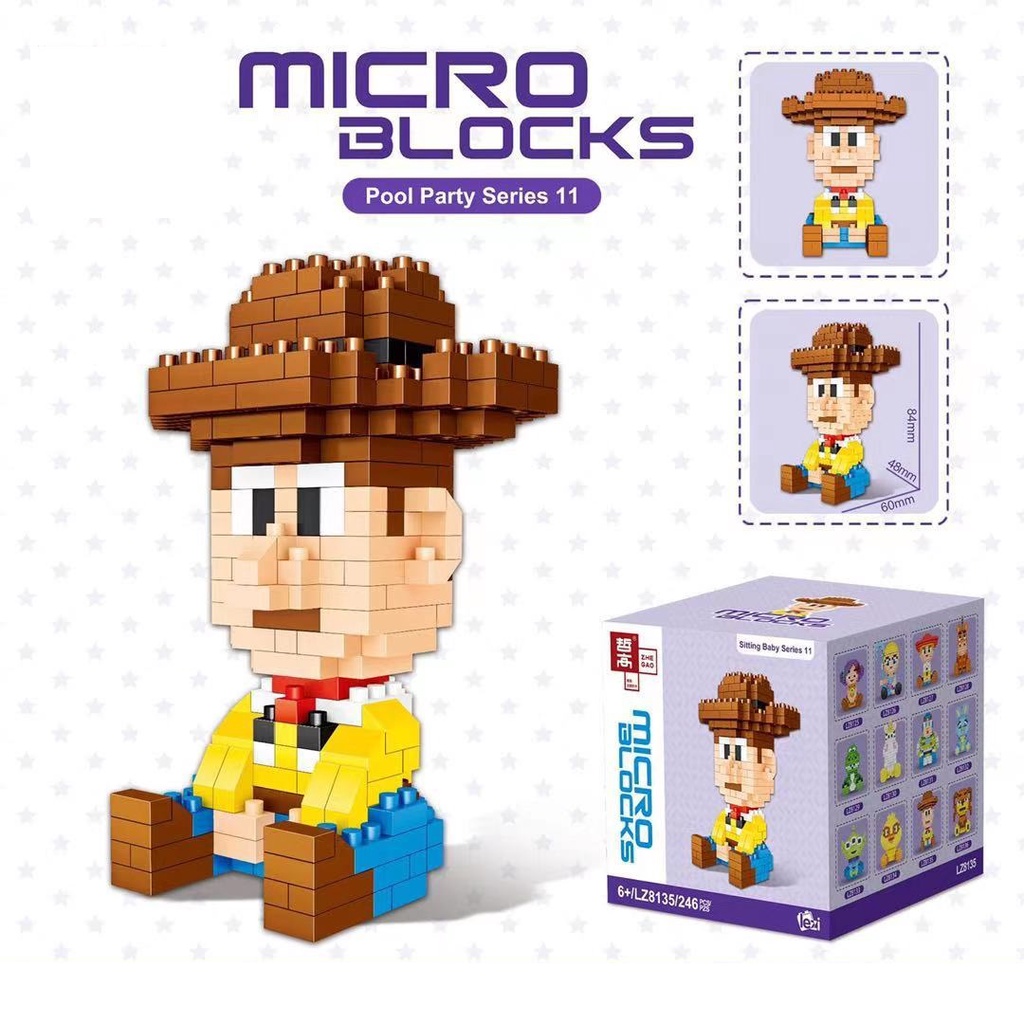 Đồ chơi lắp ráp, đồ chơi lắp ghép 3D mô hình câu chuyện đồ chơi toy story toystory toy story 8cm