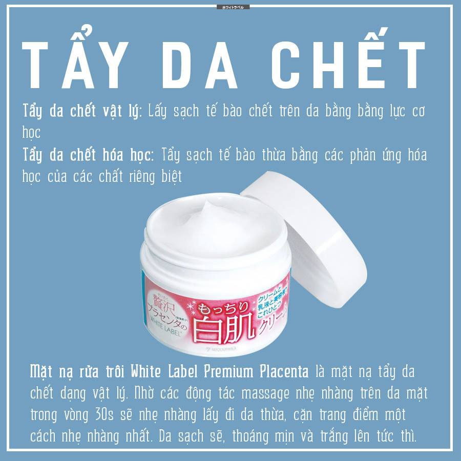 Mặt Nạ Rửa Trôi Dưỡng Trắng Giàu Dưỡng Chất Placenta White Label - Thải Độc, Thanh Lọc, Dưỡng Trắng Se Khít Chân Lông