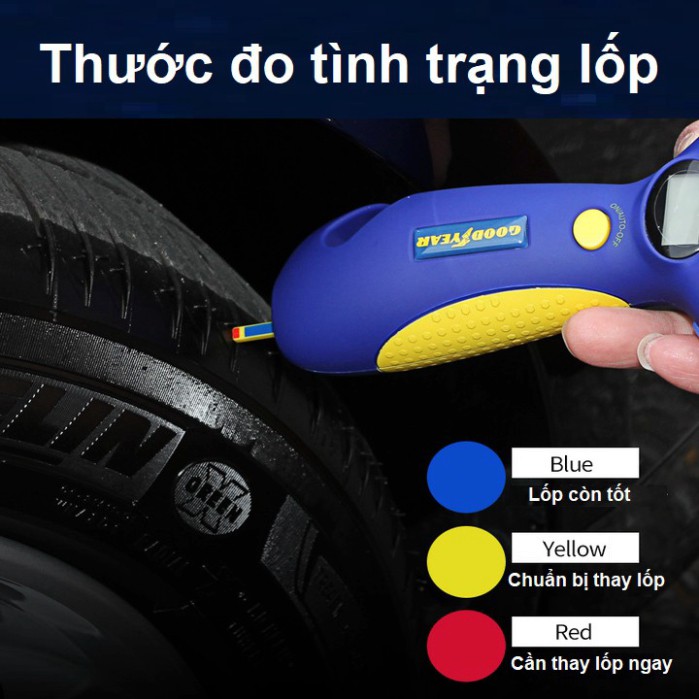 Sản Phẩm Đồng hồ đo áp suất lốp điện tử, kiêm búa phá kính xe hơi 5 trong 1 Goodyear GY-2575 - Bảo hành 12 tháng ..