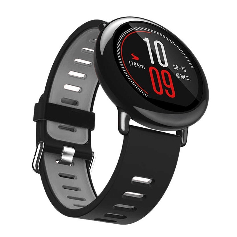 Dây Đeo Đồng Hồ 22mm Bằng Silicon Hai Màu Cho Fossil Gen 5 Carlyle / Julianna / Sport 43mm Gen 4 Silicone