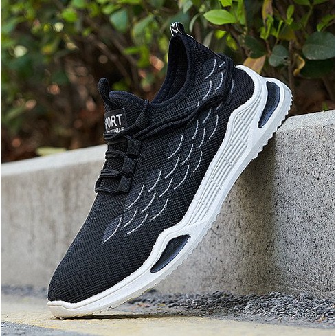 Giày nam sneaker thể thao sport vảy cá vải thoáng khí (Có 2 Màu)