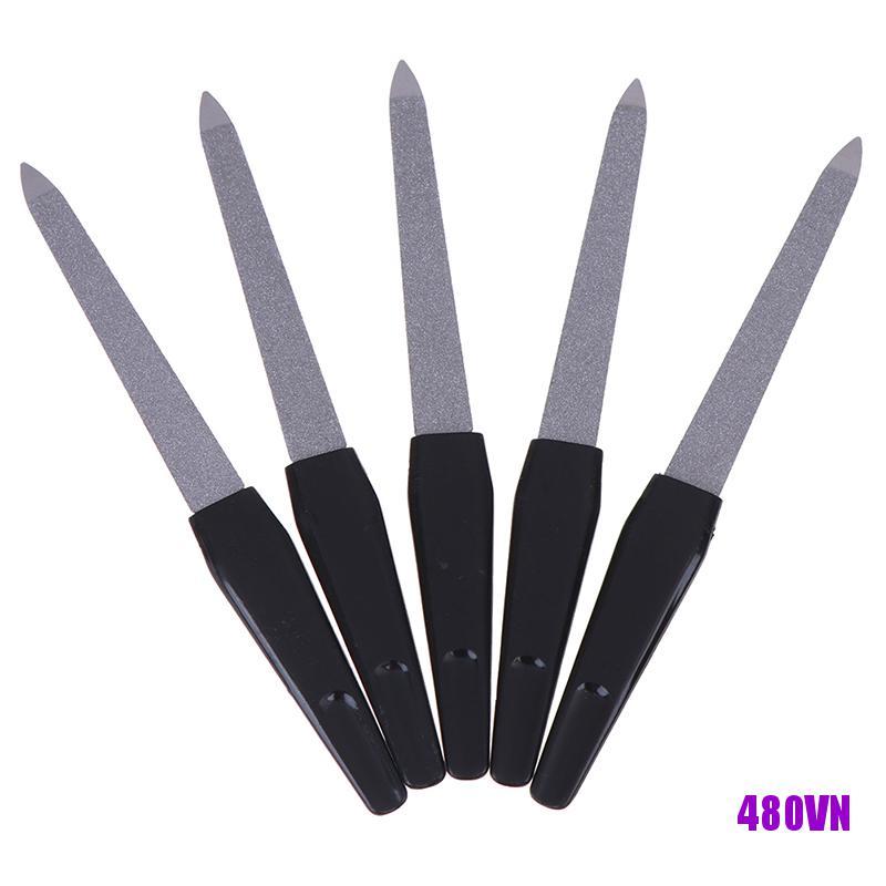 [Hàng mới về] Cây dũa móng tay bằng thép không gỉ thiết kế hai mặt dành cho nữ