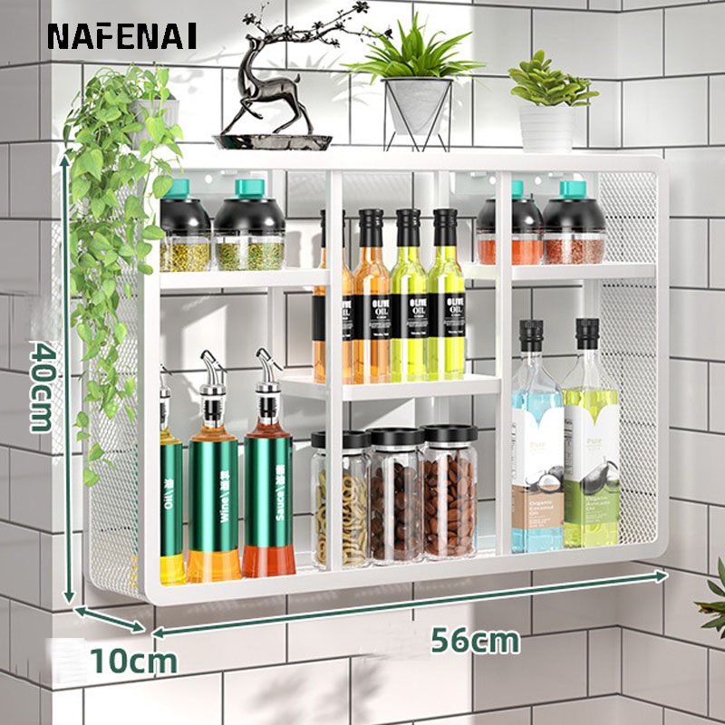 Kệ treo đồ dùng NAFENAI đa năng gắn tường không cần khoan tiện lợi