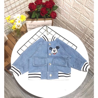 Áo bò bomber mickey bé trai