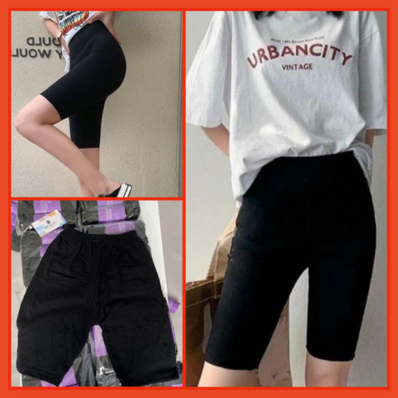 Quần Legging Lửng Nữ 🌸 Legging ngố cạp cao nâng mông chất thun co giãn tốt