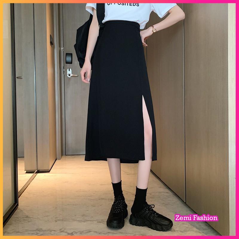 Chân váy nữ xẻ tà 1 bên dáng dài qua gối nữ tính đi làm, đi chơi / chân váy dáng dài xẻ vạt | BigBuy360 - bigbuy360.vn