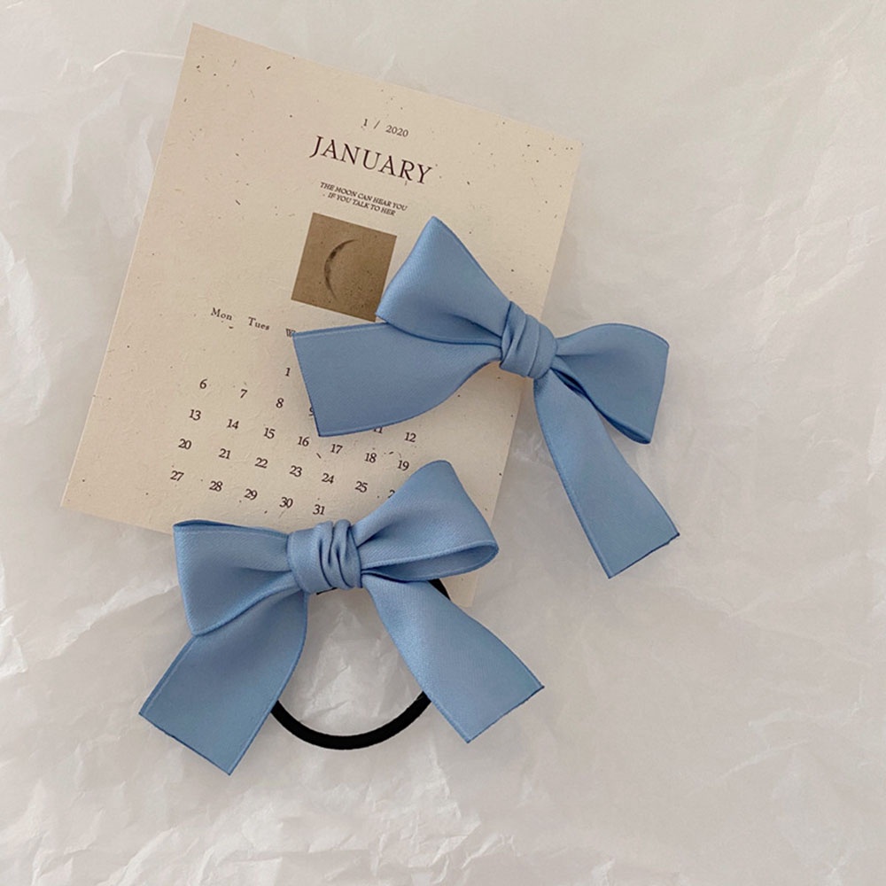 Dây Cột Tóc Cao Su Co Giãn Thắt Nơ Mini Dễ Thương Cho Nữ