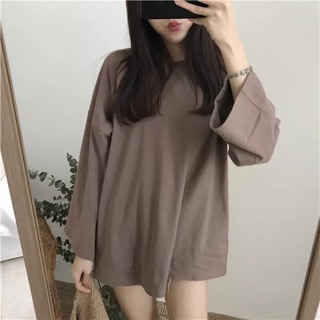 [ Sẵn Hồng ] Áo thun ulzzang tay dài sweater -ORDER- (có ảnh thật)