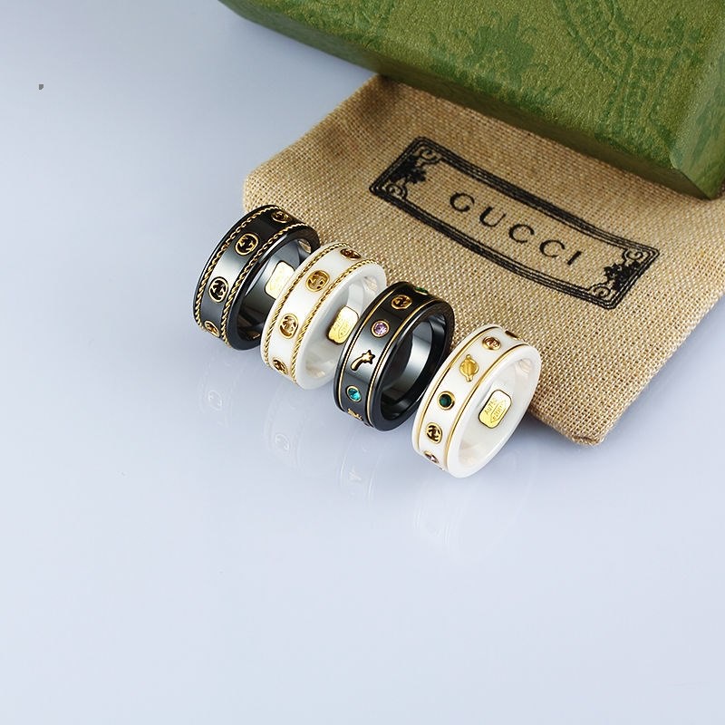 Nhẫn Đeo Tay Hai Mặt Chữ g Bằng Gốm Sứ Trắng Đen Thời Trang Âu Mỹ Haobing Boutiqu Cho Cặp Đôi