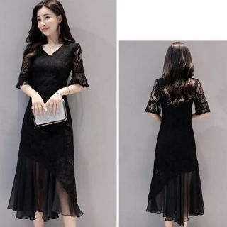 ĐẦM SUÔNG ÔM REN PHỐI VOAN