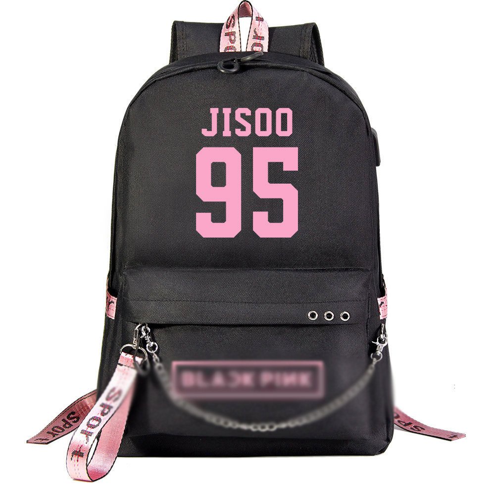Balo thông minh ĐEN in hình BLACKPINK Lisa Jennie Jisoo idol thần tượng kpop đi học xinh xắn cặp sách