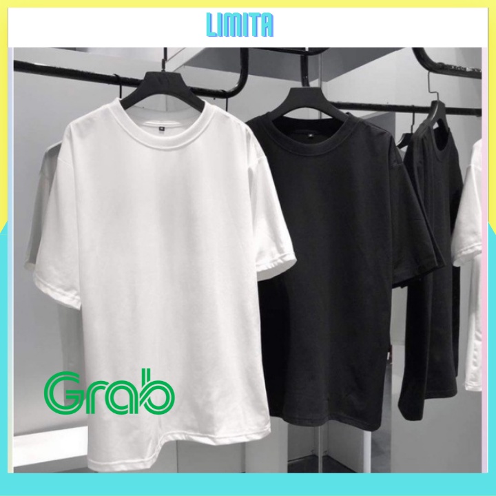 Áo thun form rộng Unisex tay lỡ trắng đen dành cho nam và nữ vải mềm mịn không bai giãn khi giặt máy TRN01